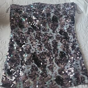 Sequin Strapless Tank